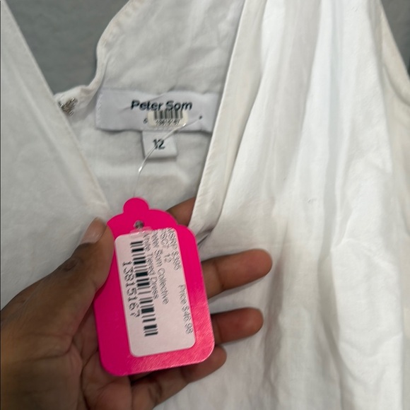 Peter Som collective White Midi Dress prairie cotton dress Sz 12 - Picture 6 of 16